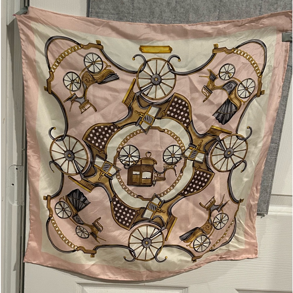 Victorian‎ baby buggy  Silk scarf horse and buggie